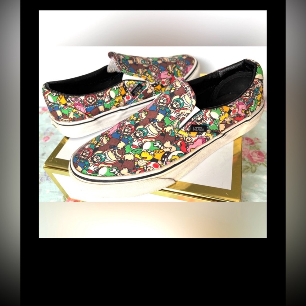 Vans x Super Mario Bros. Game Over Sneakers Unisex Slip On Unisex size 8.5
